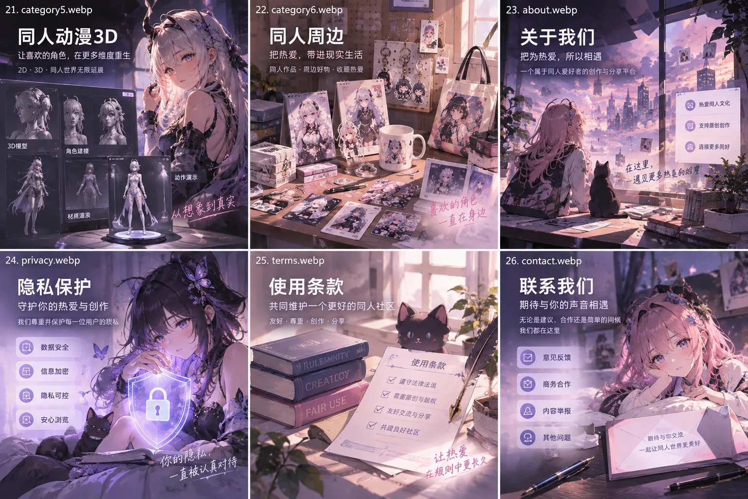 关于同人动漫网站定位与内容范围
